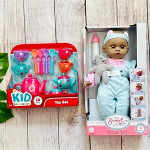 My Sweet Love AA Baby Dolls and Tea Set New